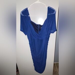 SHEIN Curve Dress Navy Blue